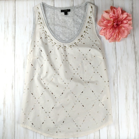 J Crew metallic studded tank top shell - Picture 8 of 8